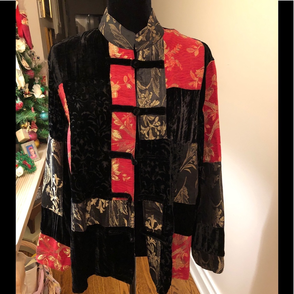 Colorful silk/rayon/metallic kimono